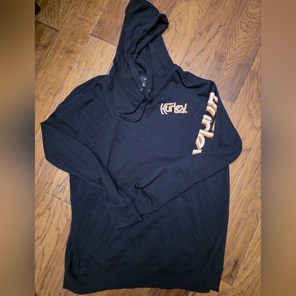 Hurley Black and Orange Sweater sz XL